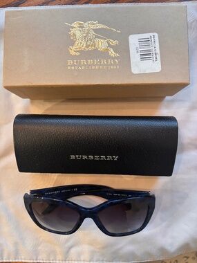 Blue Burberry Sun Glasses